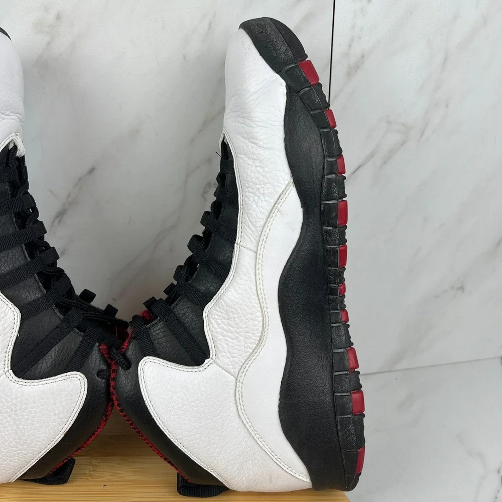 Nike Air Jordan 10 Retro Chicago 2012 Mens Size 12.5 White Sneakers 310805-100